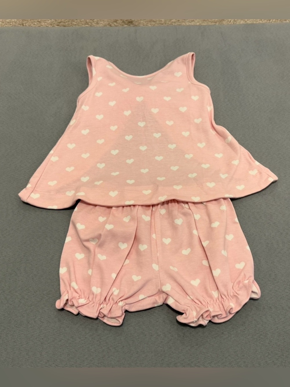 Heart bow back bloomer set
